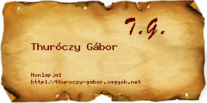 Thuróczy Gábor névjegykártya