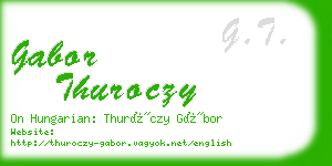 gabor thuroczy business card